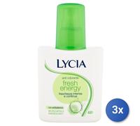 3x Lycia Desodorante Vapo 75 Ml. Fresco Energía