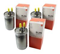 3x MAHLE Filtro de Combustible KL 230 Fuel Filtro para Ford Mondeo III Kombi BWY