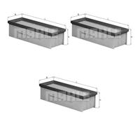 3x MAHLE / KNECHT Filtro De Aire LX 1953