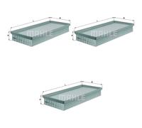 3x MAHLE / KNECHT Filtro De Aire LX 756