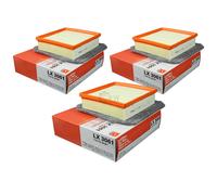 3X MAHLE / KNECHT LX 3061 Filtro De Aire Para Opel Meriva B Vauxhall MK II