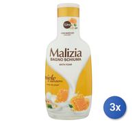 3X Malizia Baño 1000 Ml. Miel/Jengibre