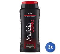 3X Malizia Ducha/Shampoo 250 Ml. Hombre Musk