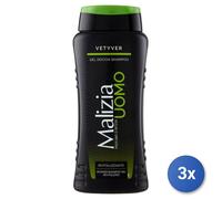 3X Malizia Ducha/Shampoo 250 Ml. Hombre Vetyver