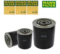3x Mann-Filter W 1140 Filtro Hidráulica de Trabajo para Fiat 130 2.9L 3.2L
