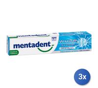 3X Mentadent Pasta De Dientes 75 Ml. White System Crystal Gel