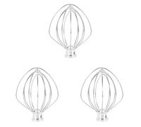 3X Mezclador de Batidor de Alambre de Acero Inoxidable para K45Ww 9704329 Pastel de Harina Globo Batidor Batidor de Crema de Huevo