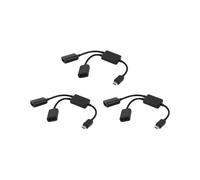 3X Micro Usb Cable de Host, Micro-Usb Macho A 2X Tipo A Doble Usb Hembra Adaptador Otg Hub Convertidor para Android Tableta Pc y Teléfono Inteligente