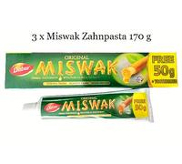 3X Miswak Dabur Pasta de Dientes Siwak Meswak Kräuterpaste Cuidado Dental 3 X