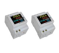 3X Monitor de CA de Riel DIN 6IN1 40-300V 100A Factor de Potencia de Corriente de Voltaje Medidor de Frecuencia de Energía Eléctrica Activa KWH VOLT
