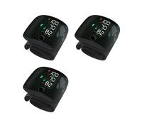 3X Monitor de Presión Arterial Digital de Muñeca con Pantalla LCD Táctil y Control Automático de la Frecuencia Cardíaca.
