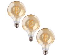 3X Müller-Licht LED Espiral Filamento Globe G125 4W = 25W E27 Oro Extra