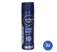 3x Nivea Cool Kick Hombre Desodorante Spray 150 Ml 1 Unidad