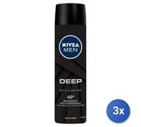 Men Deep Carbón Negro Desodorante en Spray 150 ml