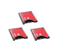 3X Nueva Funda de Tarjeta una CF Compatible con WIFI InaláMbrico Adaptador de Tarjeta Tipo I CáMara SLR Rojo