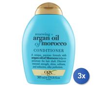 3X Ogx Acondicionador Para Cabello 385 Ml. Aceite De Argán De Marruecos