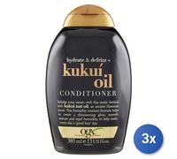 3X Ogx Acondicionador Para Cabello 385 Ml. Aceite De Kukui