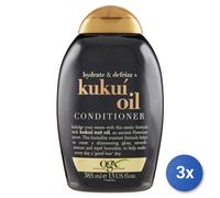 3X Ogx Acondicionador Para Cabello 385 Ml. Aceite De Kukui
