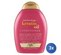 3X Ogx Acondicionador Para Cabello 385 Ml. Aceite De Queratina