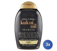 3x Ogx Champú 385Ml. Kukui Oil
