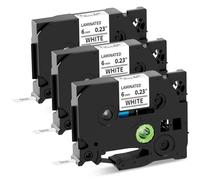 3x Oozmas 6mm TZe-211 Cintas de Etiquetas Compatible con Brother P-touch