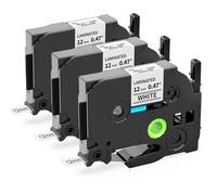 3x Oozmas TZe-231 Etiqueta Compatible con Brother P-Touch TZe-231 TZe Tape 12mm 0.47, Compatible con Brother PT-1000 PT-1010 PT-1080 PT-E100, Negro sobre Blanco, 12mm x 8m