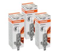 3x OSRAM CLASSIC H1 Bombilla Halógena 55W 12V 3200K Frontal Faros