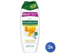 3X PALMOLIVE BAÑO 750 ML. NATURALS LECHE & MIEL HECHO EN ITALIA