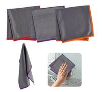 3X Paños de Microfibra de Carbono para Cristales 30 X 30 Cm, para Cristales | Bayetas Microfibra Carbono, Extremadamente Absorbente, Suave, Sin Pelusa, Para Cocina, Baño, Coche y Baño Espejo