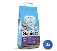 3X Paquete De Arena Sanicat Plus Lt 10 Aromatizada