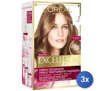 3X Paquete L’Oréal Paris Excellence Crème Rubio 7