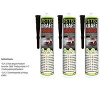 3x Petec Adhesivo De Fuerza Negro 290ml