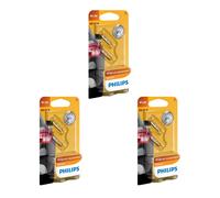 3X Philips Standard W12W 1.2W 12V Bombillas De Automóvil
