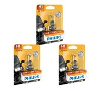 3X Philips Vision H1 Halógenas Hasta 30% Más Luz 55W 12V Bombillas De Automóvil