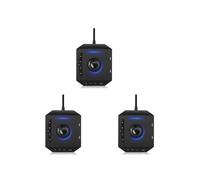 3X PHOINIKAS T10 Multi-Interruptor Usb Hub Audio Adaptador de Tarjeta Estéreo Externa con Auriculares de 3,5 mm y Conector de Micrófono Negro