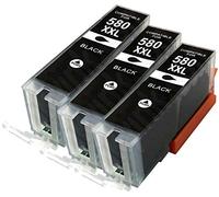 3X Pigmento Negro PGI-580PGBK XXL compatibles Cartuchos de Tinta para for Canon Pixma TR7550 TS6151 TS6251 TS6350 TS6351 TS705 TS8150 TS8152 TS8250 TS8251 TS8252 TS8352 TS9150 TS9550 TS9551 TS9551C