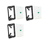 3X Placa de Pared de Fibra de 1 Puerto SC APC Placa de Pared de Fibra Óptica Simplex Placa de Pared Óptica con Soporte de Montaje de 1 Unidad,A