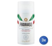 3x Proraso Espuma De Afeitar 300 Ml. Blanca Sensi Hecho En Italia