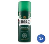 3x Proraso Espuma De Afeitar Refrescante 400 Ml
