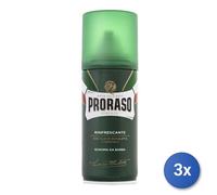 3x Proraso Espuma Para Barba 100 Ml Verde