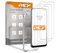 3X Protector de Pantalla y Funda Anti-Shock para REALME C21Y - REALME C25Y, Cristal Vidrio Templado y Silicona TPU de Alta Resistencia