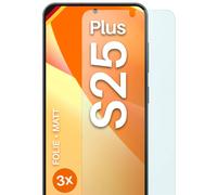 3x Protector Mate para Samsung Galaxy S25 Plus Protector Pantalla Fino Anti R...