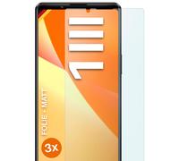 3x Protector Mate para Sony Xperia 1 III Protector Pantalla Móvil Anti Reflex