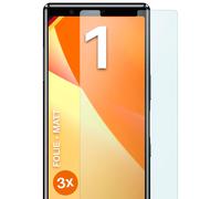 3x Protector Mate para Sony Xperia 1 Protector Pantalla Móvil Fino Anti Reflex