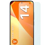 3x Protector Mate para Xiaomi 14 Protector Pantalla Móvil Flex Fino Anti Reflex