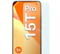 3x Protector Mate para Xiaomi 15T Pro Protector Pantalla Móvil Fino Anti Reflex