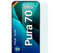 3x Protector Pantalla Huawei Pura 70 Ultra HD Transparente Flexible Sin Cristal