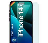 3x Protector para Apple iPhone 14 Pro Protector Pantalla HD Transparente Flex...