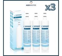 3x Reemplazo de filtro de agua Wessper para Whirlpool Bauknecht SBS003 Side b...