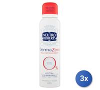 3x Roberts Desodorante Spray 150 Ml. Derma Zero